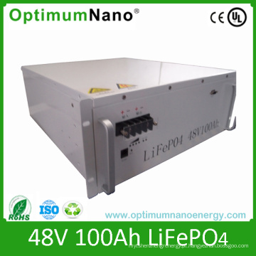 Bateria de lítio 48V 100ah para o sistema de armazenamento de energia Packhome